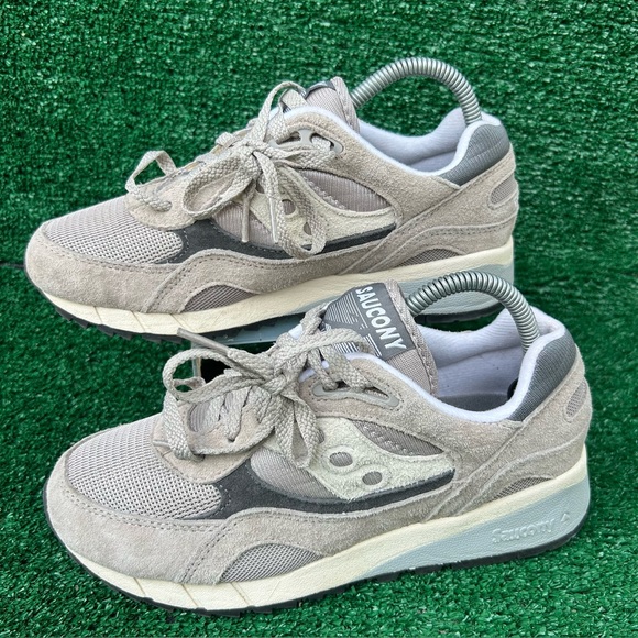 Saucony Shadow 6000 Grey Suede Mesh Men's 6.5 Sneakers S70441-46 Retro Running